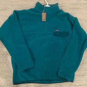 New! Patagonia Synchilla fleece men’s large teal green new with tags